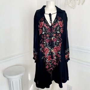 Vintage Whimsygoth V Cristina Floral print Tunic dress size M